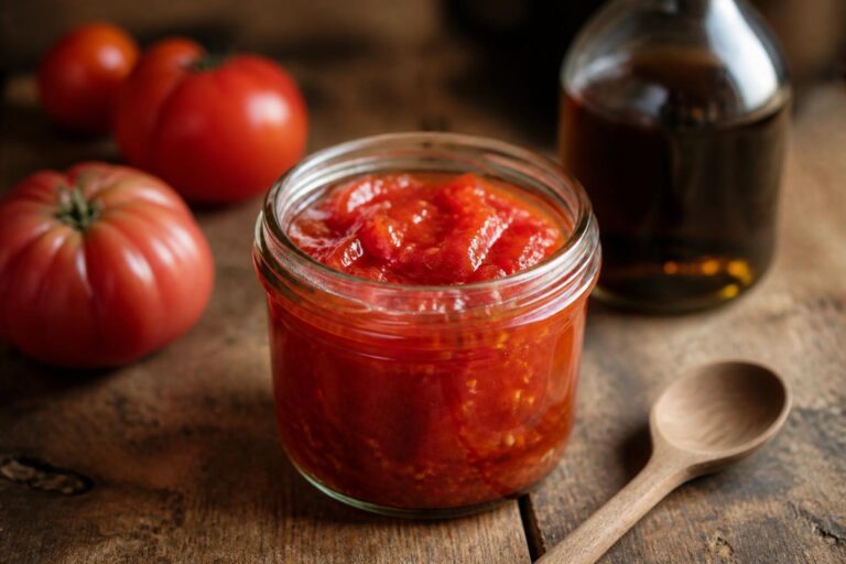 découvrez notre recette savoureuse de confiture de tomates au vinaigre de xérès, un mélange sucré et acidulé parfait pour accompagner vos plats et tartines.