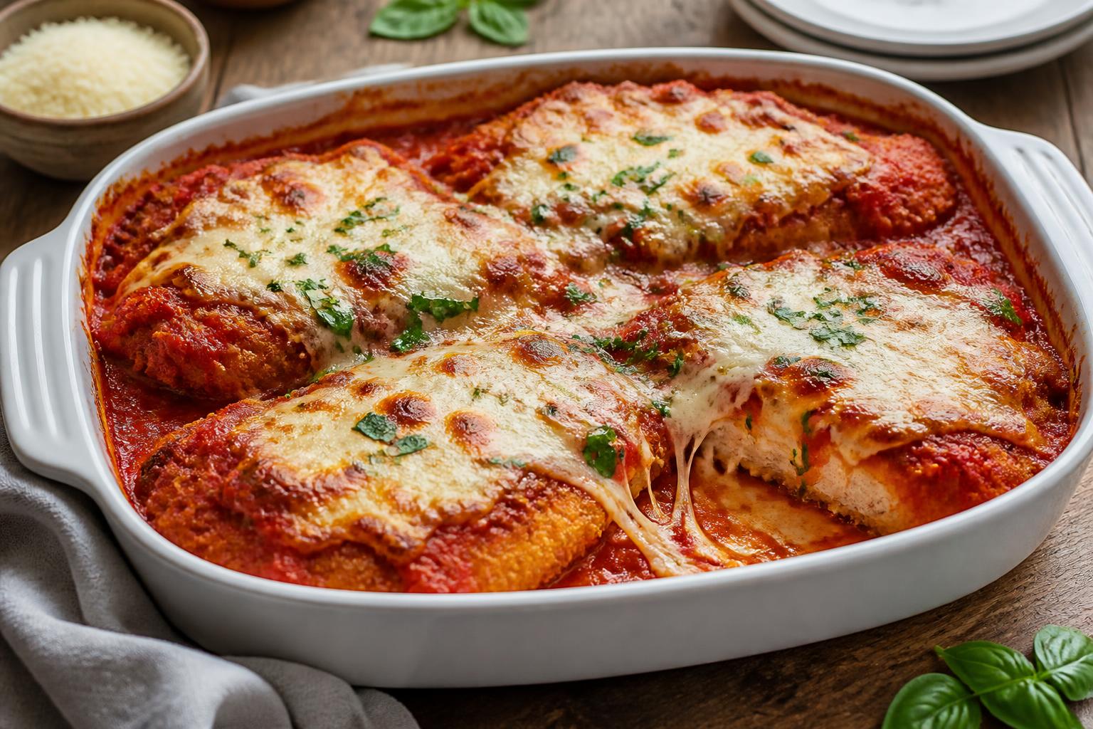 découvrez notre recette savoureuse d'escalope milanaise gratinée à la tomate et mozzarella, un plat gourmand alliant croustillant et fondant, parfait pour un repas convivial.