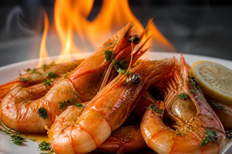 découvrez la recette savoureuse des gambas flambées au pastis, un plat facile à préparer qui ravira vos papilles avec ses arômes subtils et son goût unique.