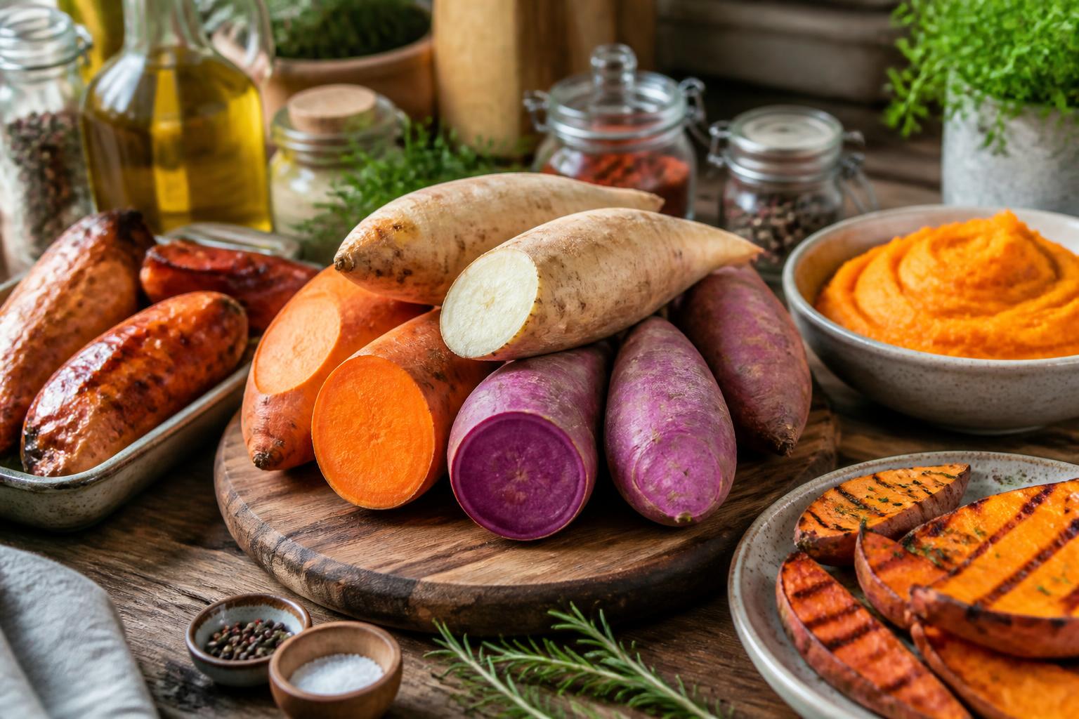 découvrez tout sur la patate douce : ses différentes variétés, les meilleures méthodes de cuisson et des idées recettes savoureuses pour tous les goûts.