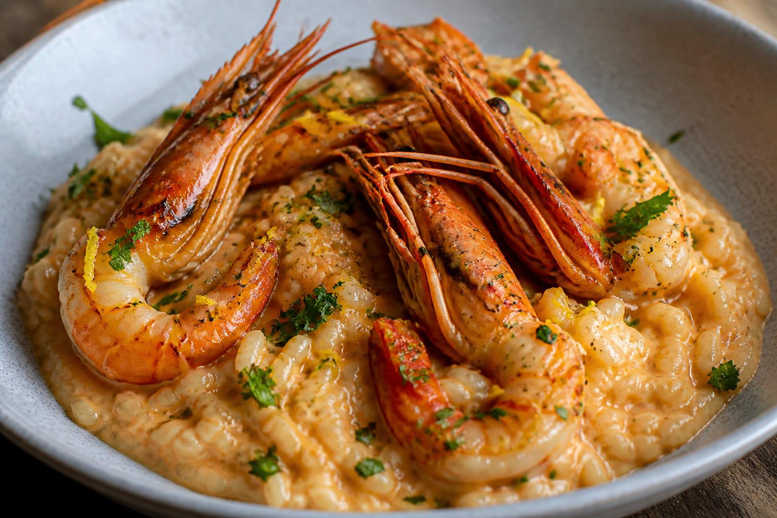 découvrez notre recette facile de risotto aux gambas crémeux, alliant saveurs de la mer et texture onctueuse pour un plat gourmand et raffiné.