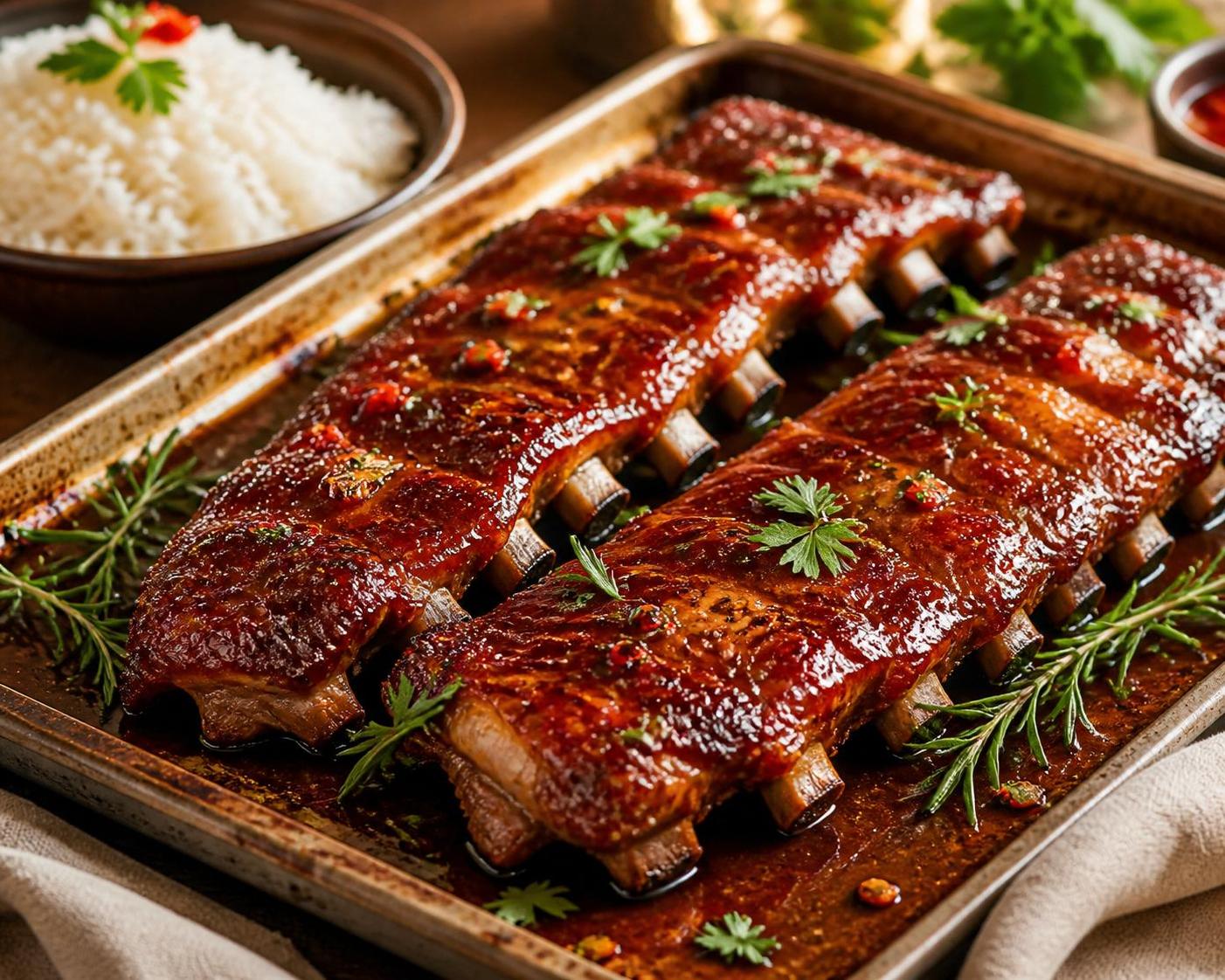 découvrez notre recette savoureuse de travers de porc au miel caramélisé, alliant douceur et goût caramélisé pour un plat gourmand et facile à préparer.