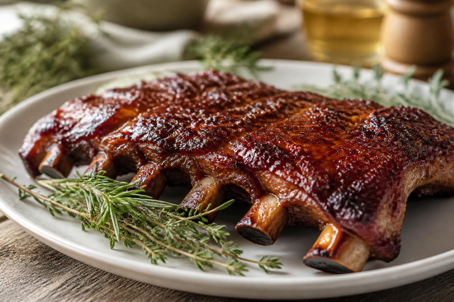 découvrez notre recette savoureuse de travers de porc au miel caramélisé, alliant douceur et goût intense pour un plat gourmand et facile à préparer.