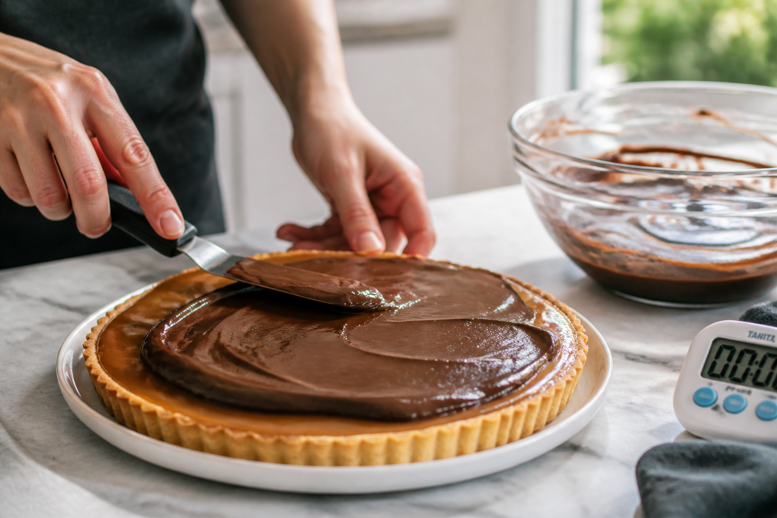Comment superposer les couches dune tarte au chocolat sans les faire fondre ?