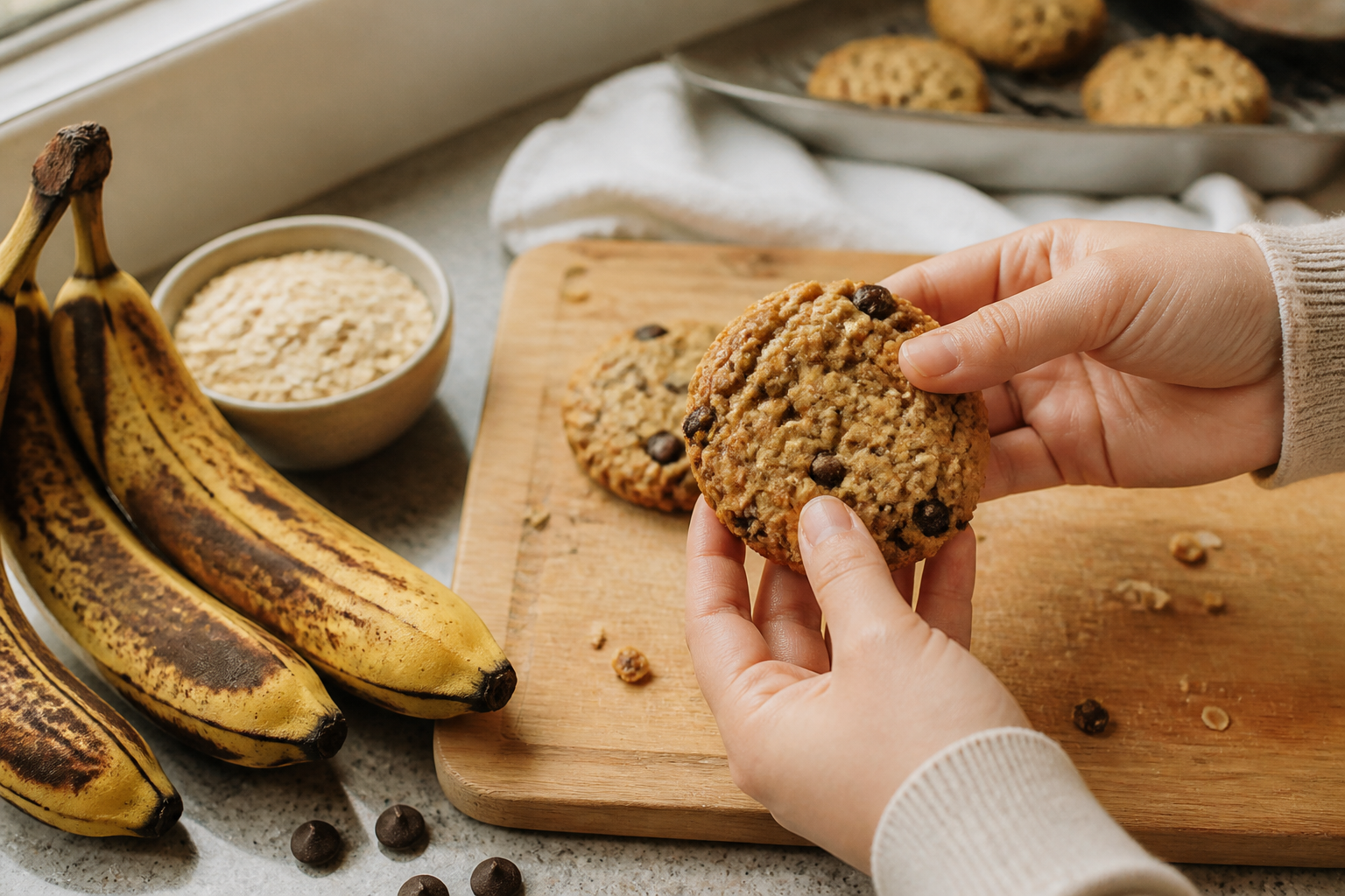 Cookies banane avoine : 3 ingrédients pour un goûter sain