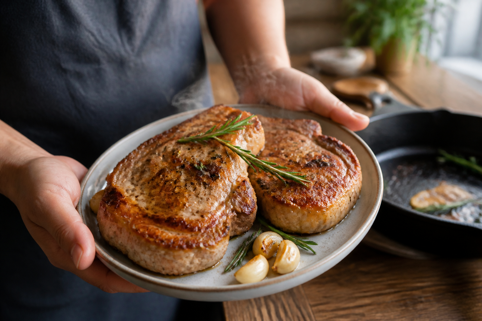 Côtes de porc au four moelleuses : la recette