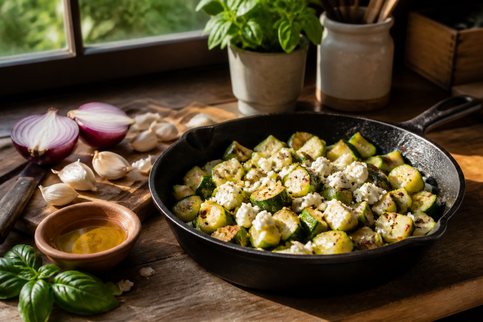Courgettes poêlées à la feta : la recette qui fait lunanimité