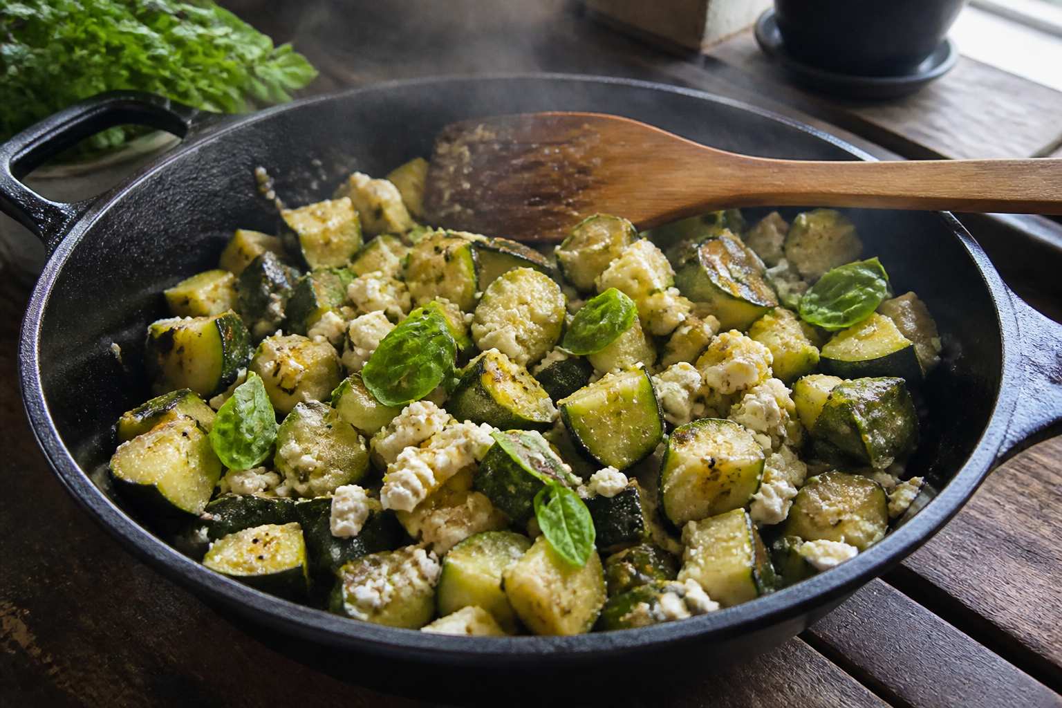 Courgettes poêlées à la feta : la recette qui fait lunanimité