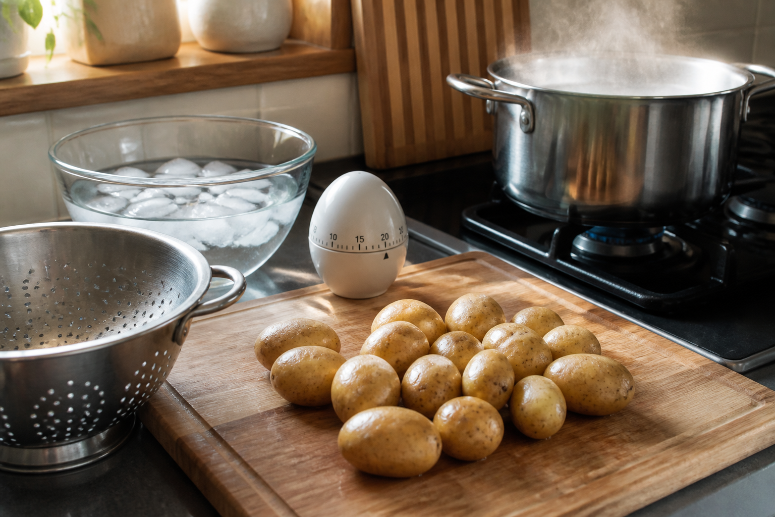Cuisson parfaite des pommes de terre à l'eau