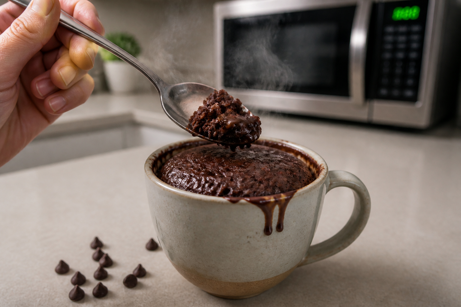 Gâteau au chocolat au micro-ondes : prêt en 5 minutes