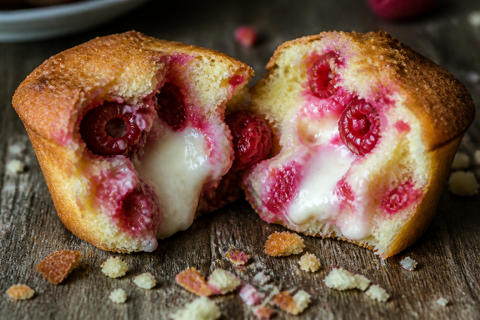 Muffins framboise chocolat blanc : le duo qui fond en bouche
