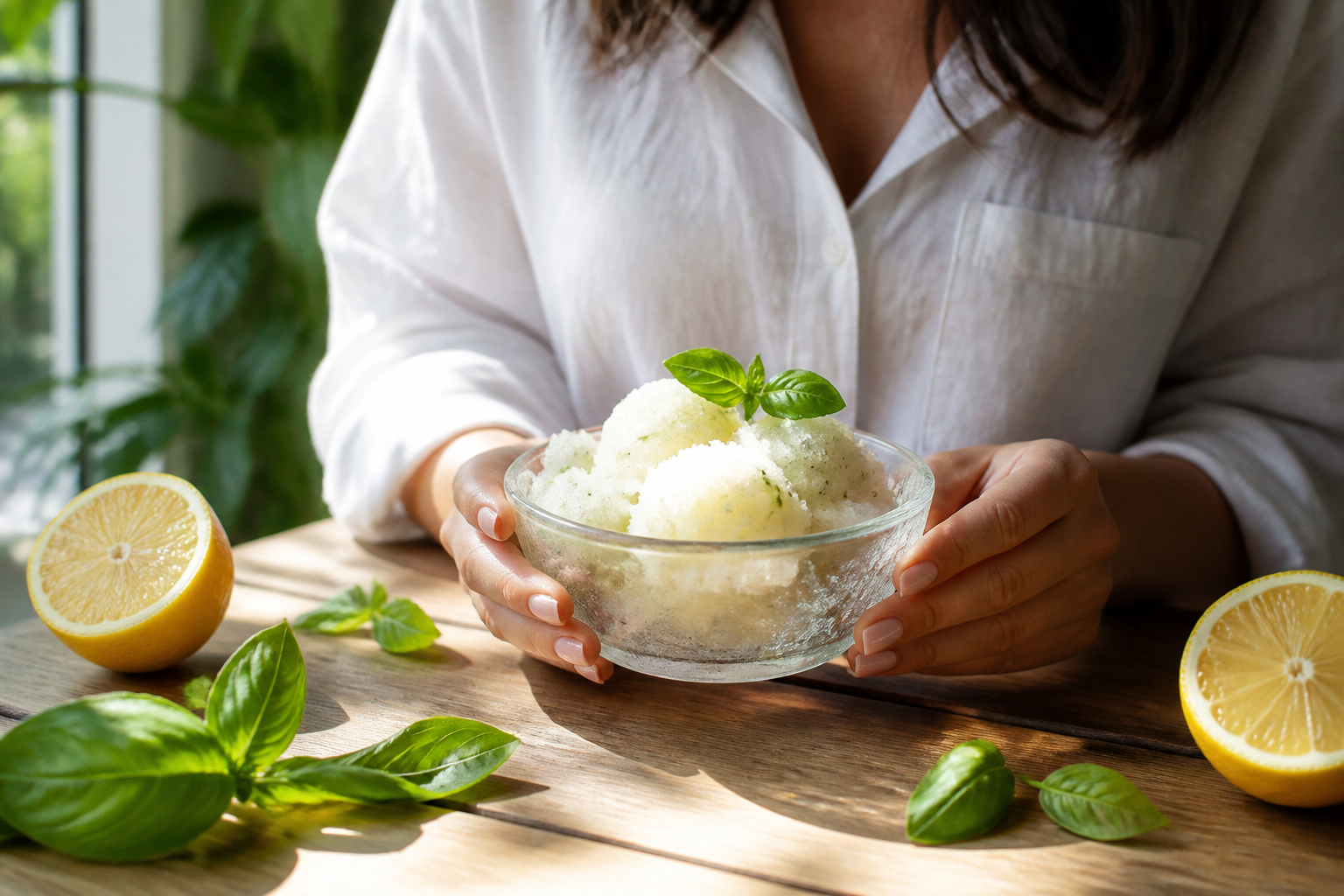 Sorbet citron basilic : la touche fraîcheur de lété