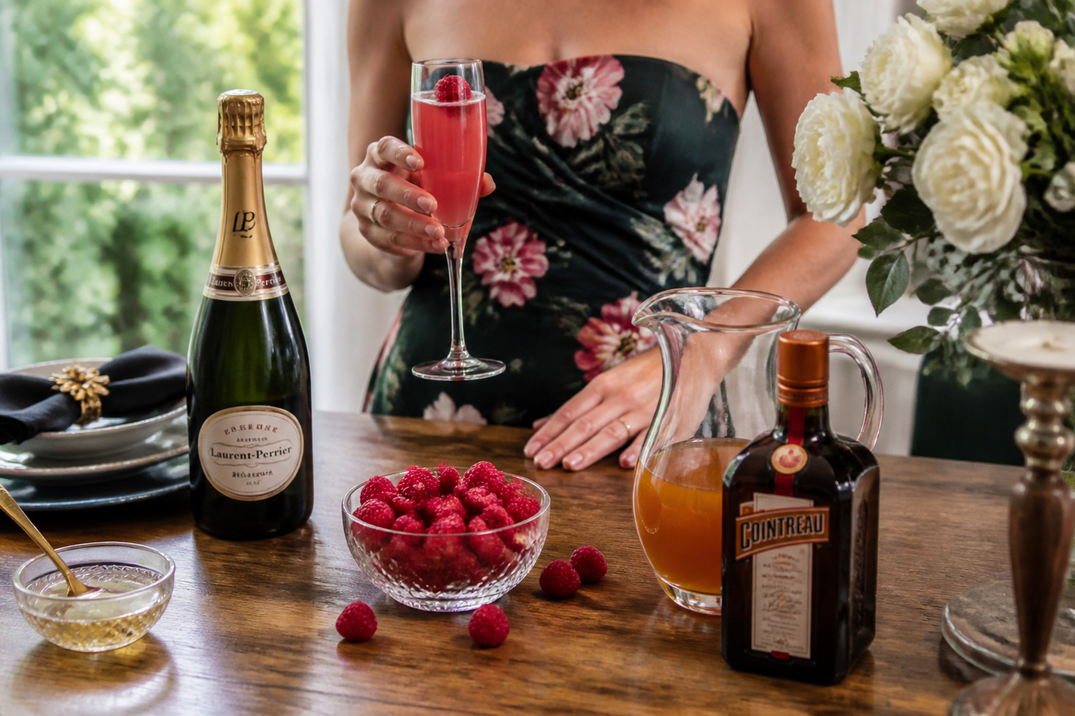 Soupe de champagne à la framboise : la recette festive