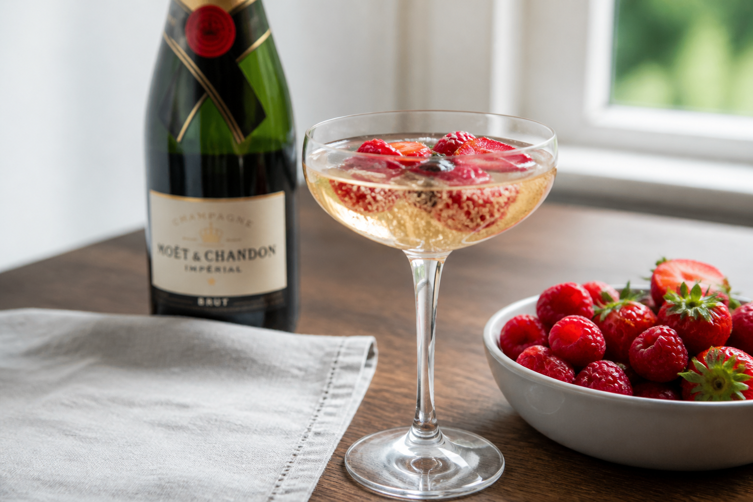 Soupe de champagne aux fruits rouges : la recette qui épate