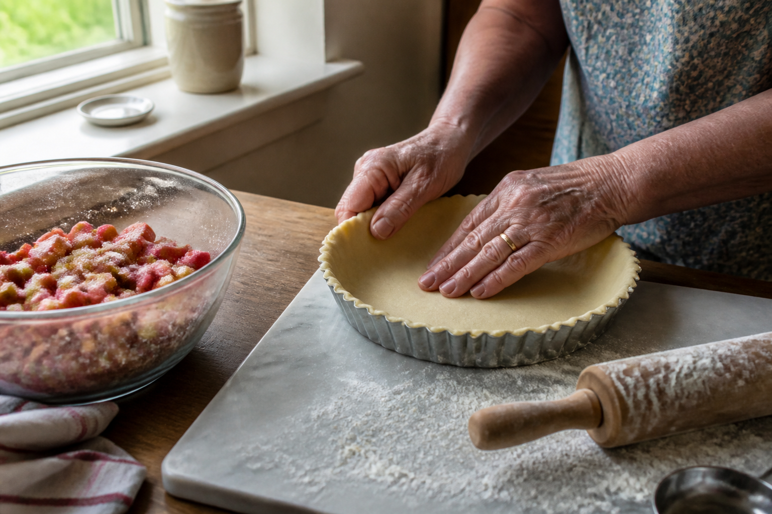 Tarte à la rhubarbe : la recette de grand-mère