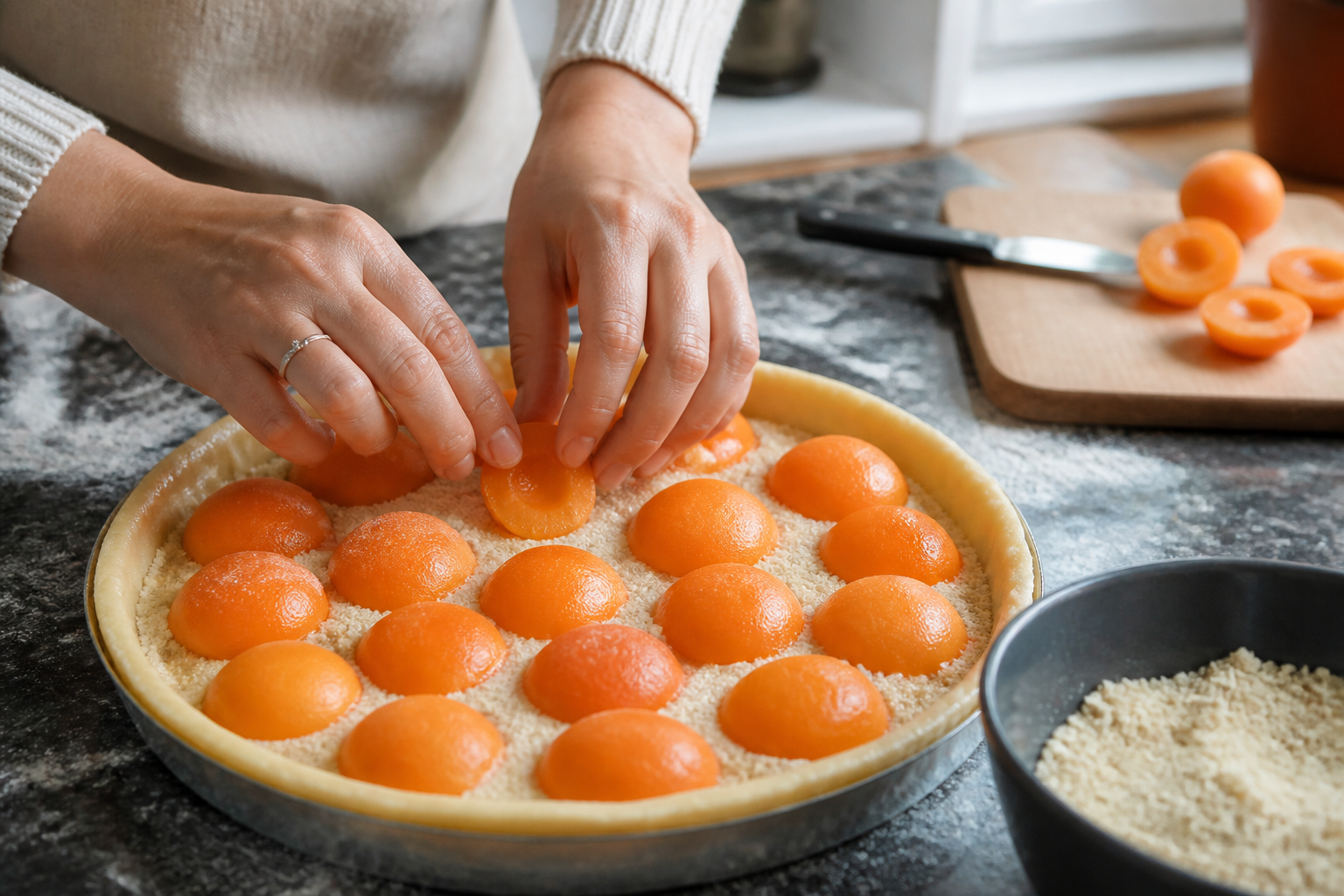 Tarte aux abricots croustillante : le geste anti-détrempage