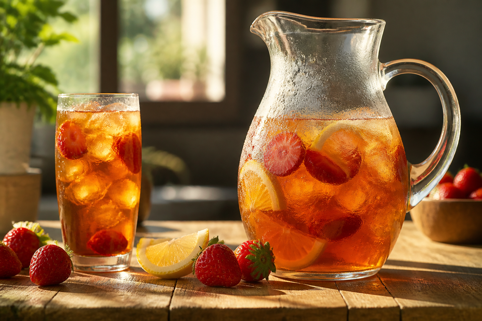 Thé glacé maison à la fraise : la recette qui surpasse les bouteilles