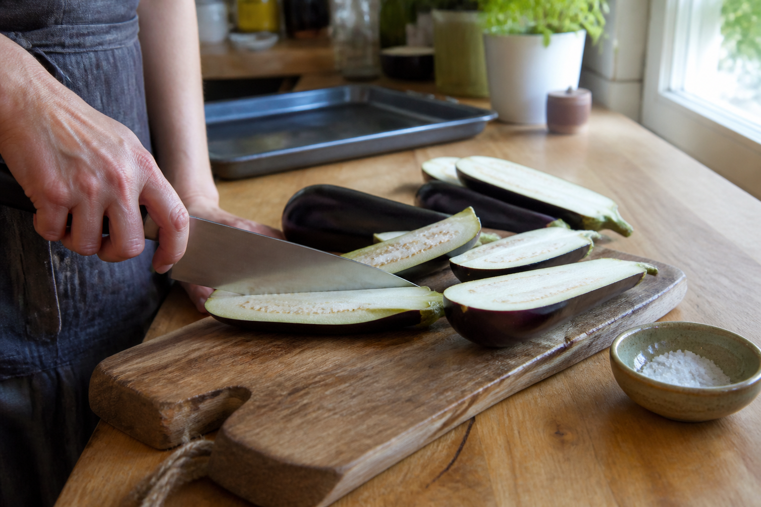 Aubergines grillées au four : obtenir une texture fondante sans friteuse