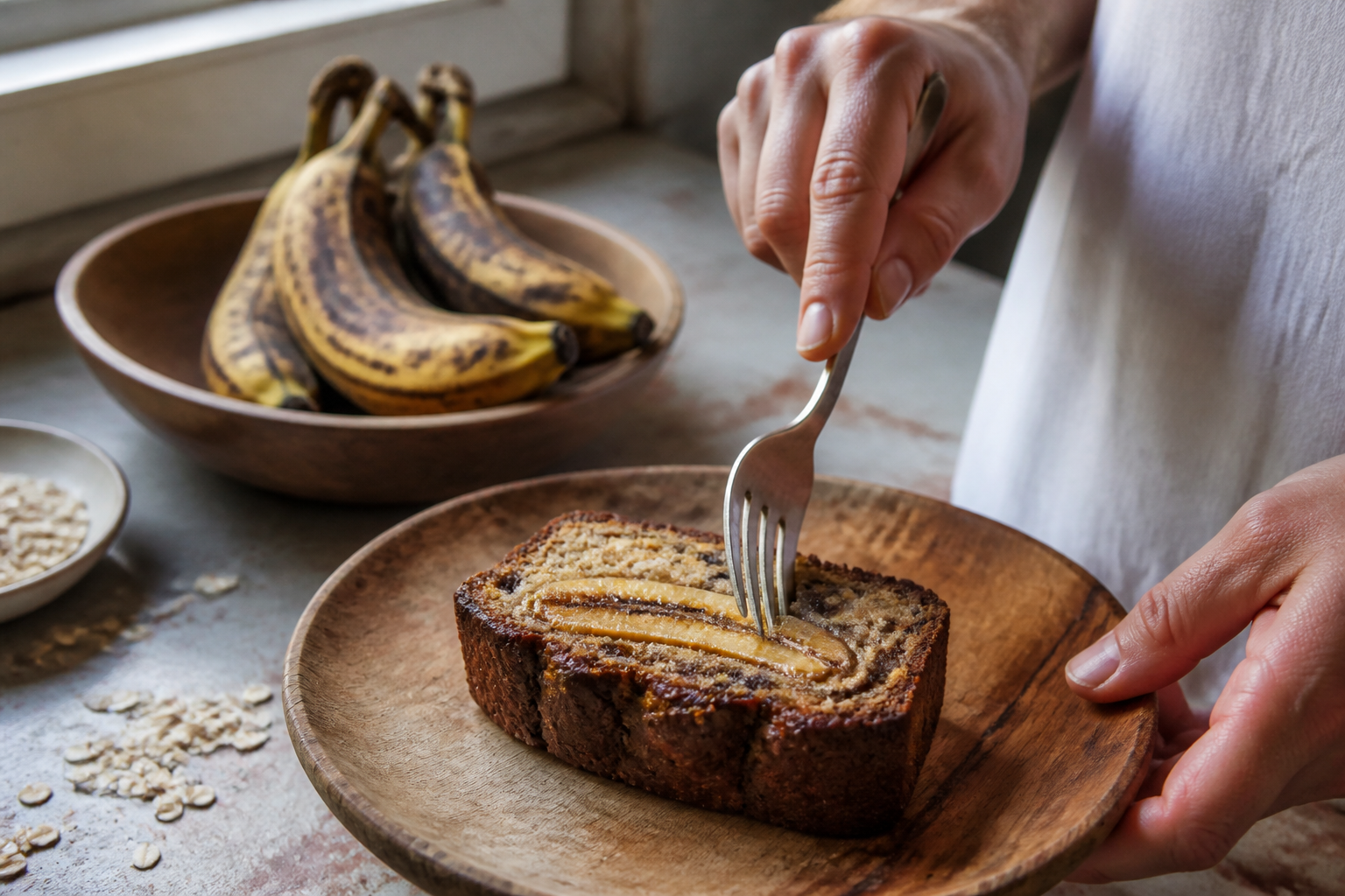 Banana bread sans sucre ajouté : utiliser des bananes très mûres