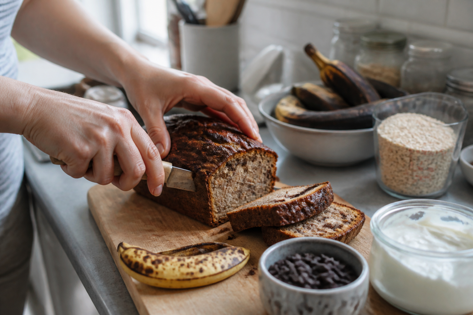 Banana bread sans sucre ajouté : utiliser des bananes très mûres