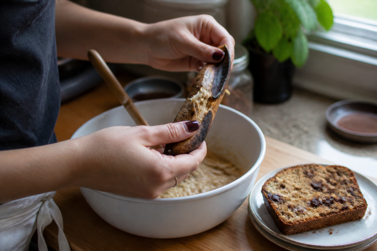 Banana bread sans sucre ajouté : utiliser des bananes très mûres
