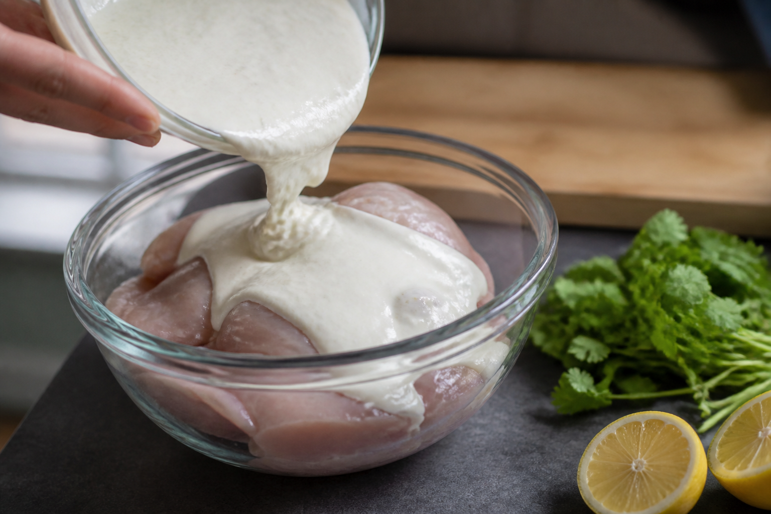Blancs de poulet secs : la marinade au yaourt qui change tout