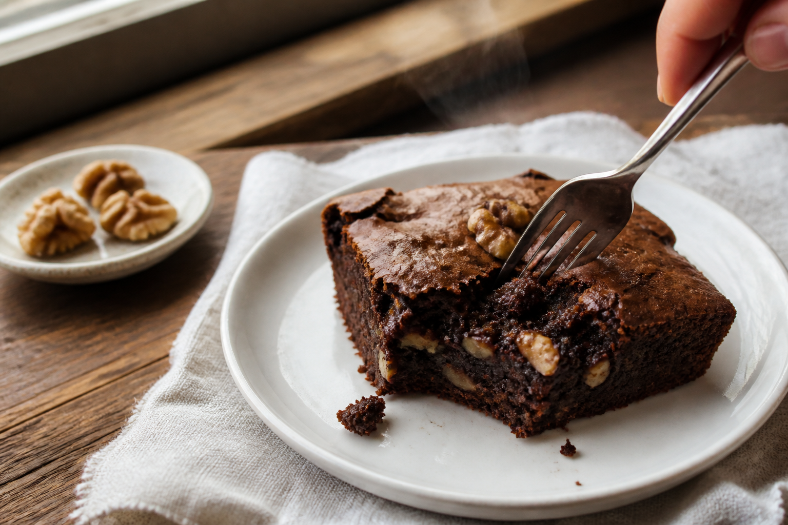 Brownie fondant aux noix : le bon temps de cuisson pour un cœur humide