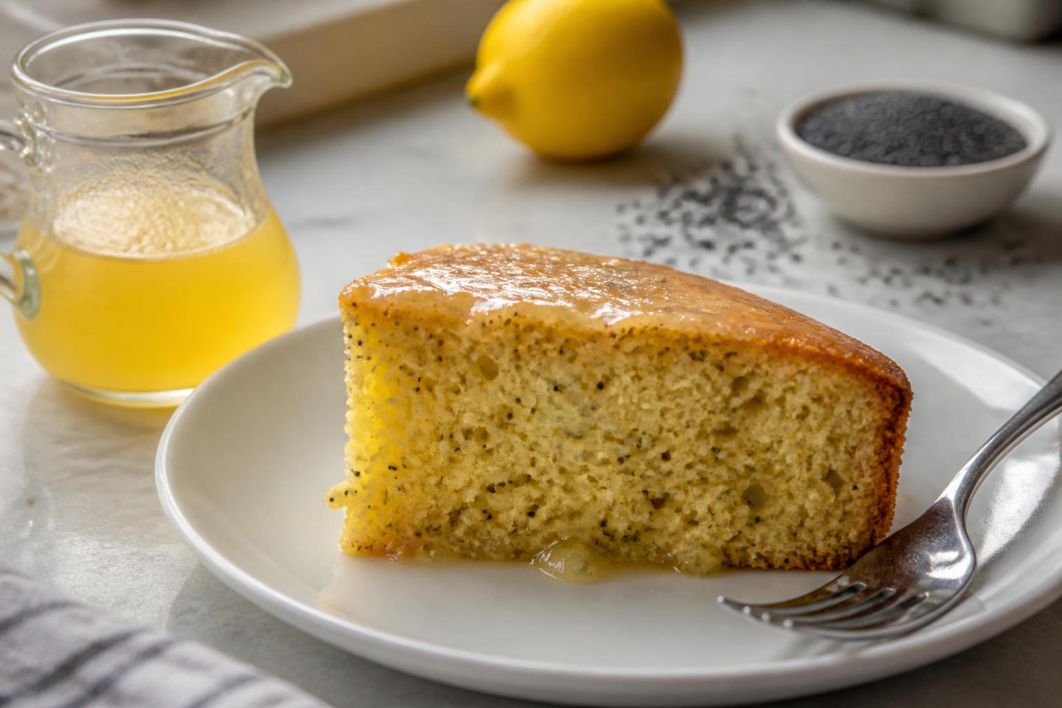 Cake citron pavot : le sirop qui le rend ultra fondant