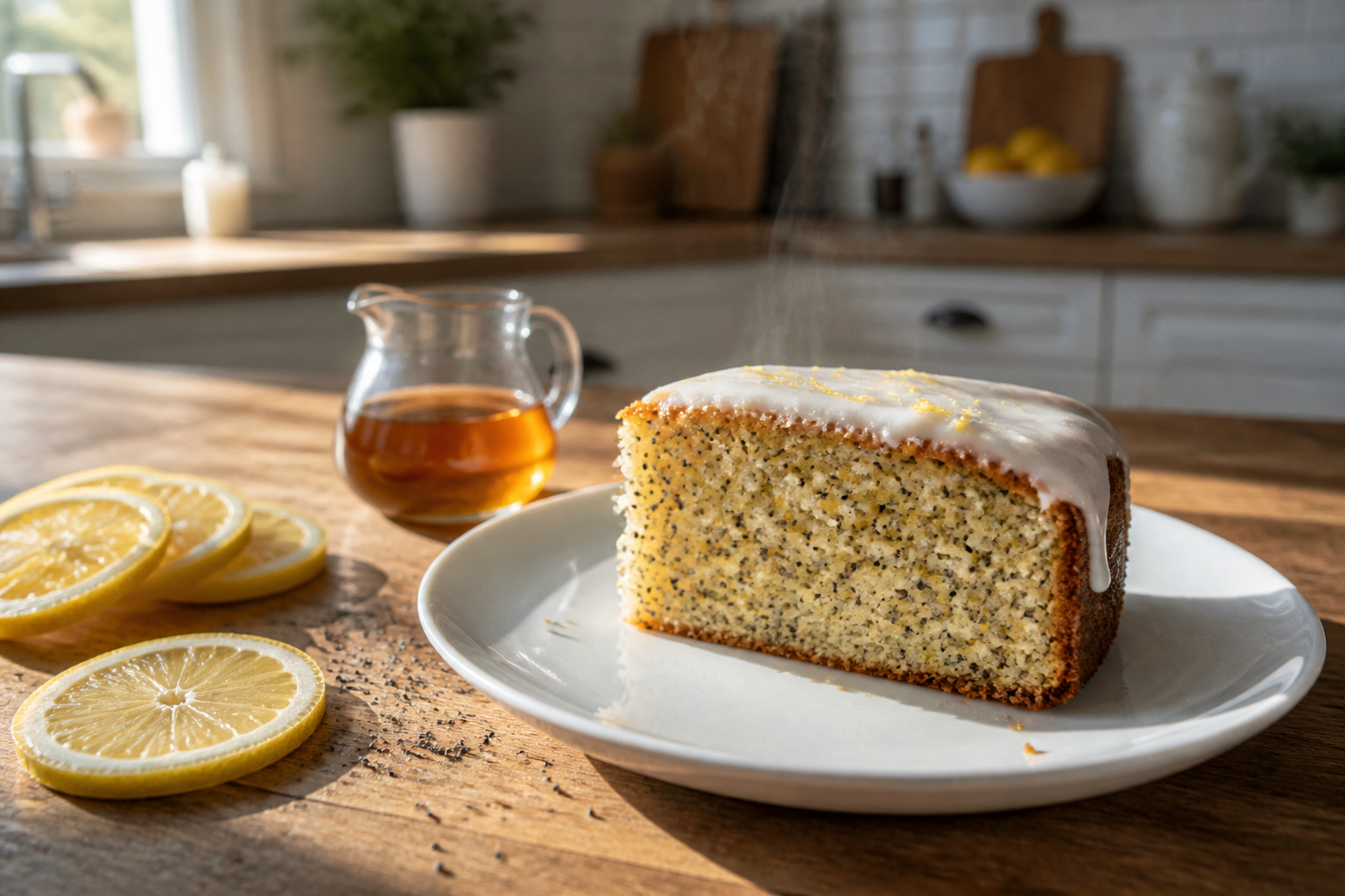 Cake citron pavot : le sirop qui le rend ultra fondant