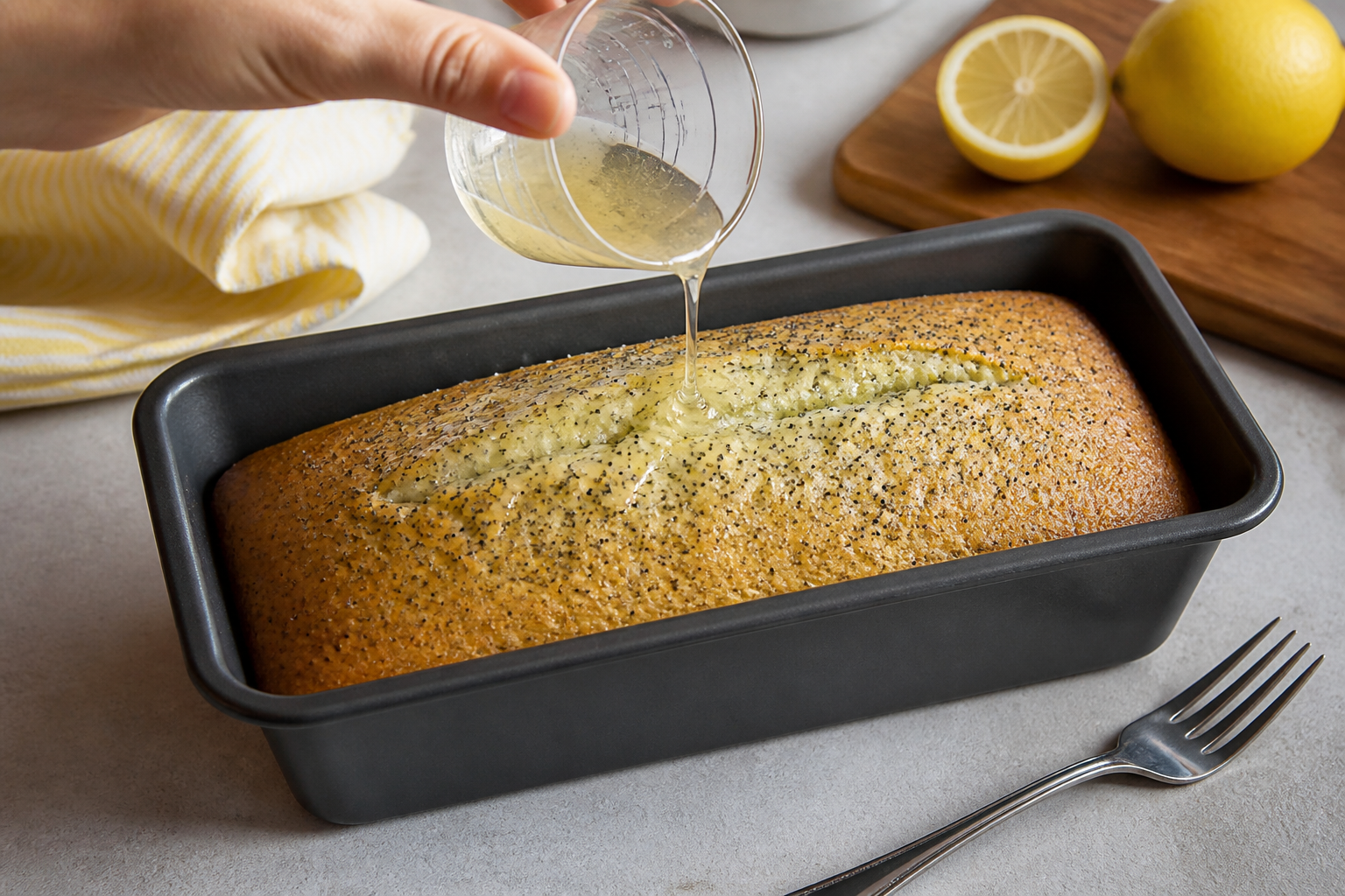 Cake citron pavot : le sirop qui le rend ultra fondant