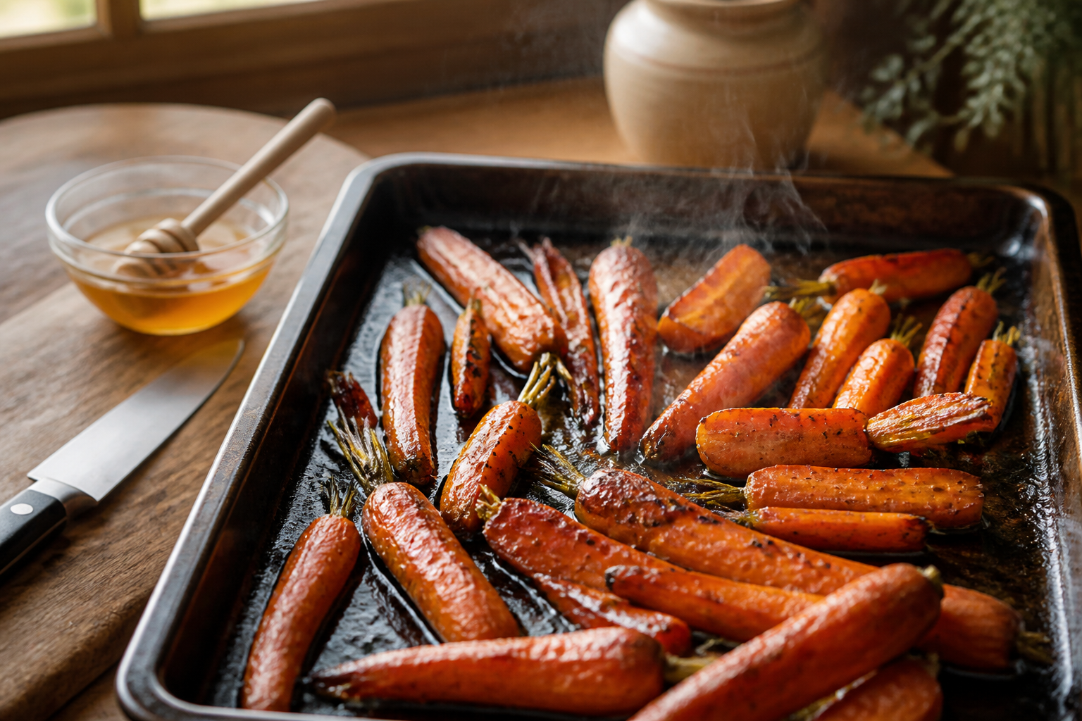 Carottes rôties au miel : la cuisson qui les caramélise sans les brûler