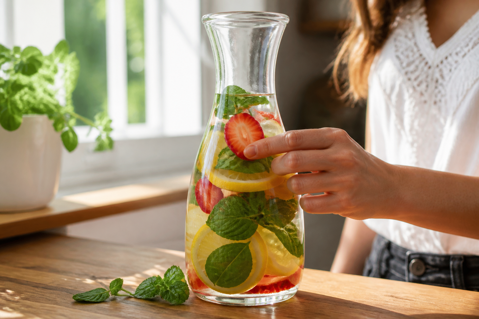 Eau aromatisée maison : 8 associations fruits et herbes fraîches