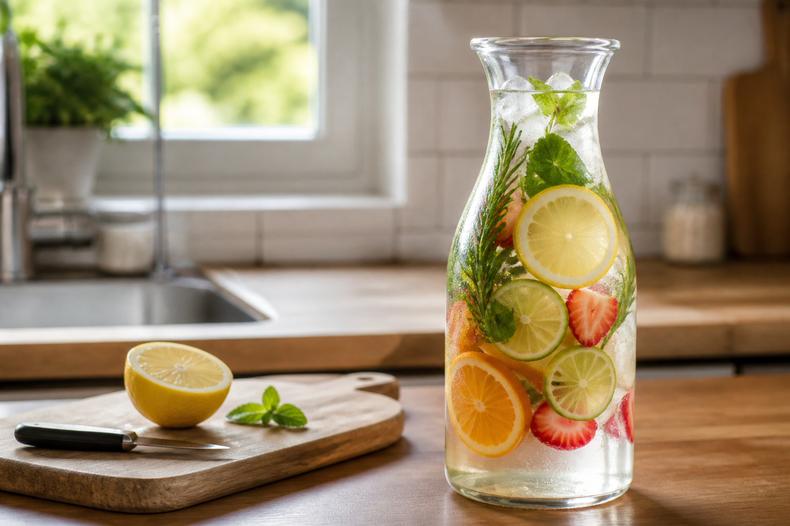 Eau aromatisée maison : 8 associations fruits et herbes fraîches