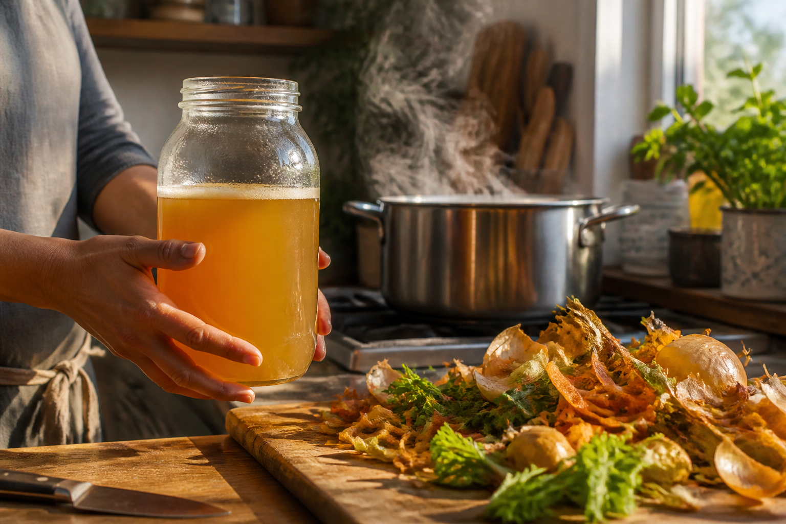 Épluchures de légumes : comment les transformer en bouillon maison