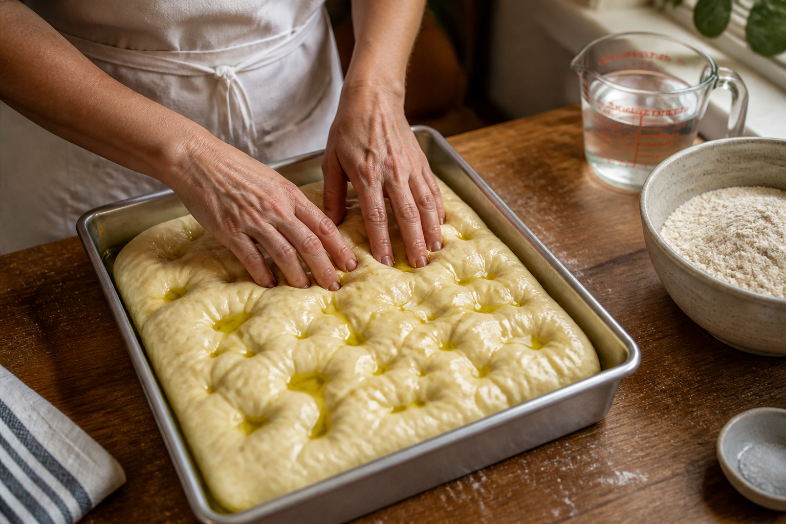Focaccia moelleuse : l’huile d’olive et les temps de pousse à respecter