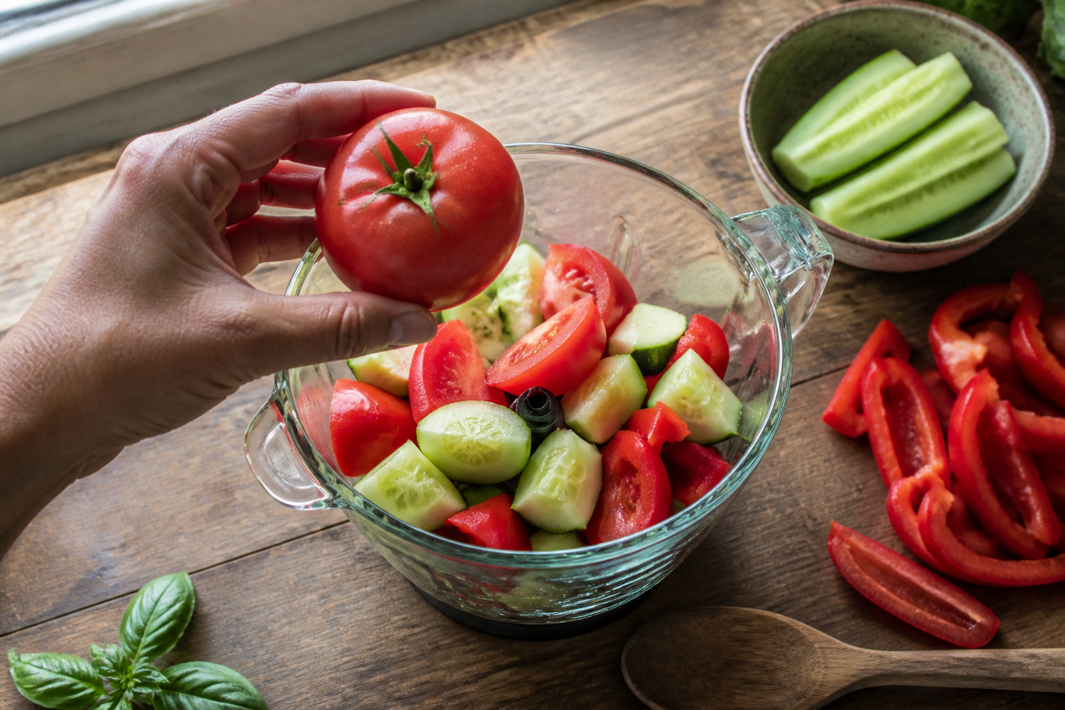 Gaspacho maison : les légumes à mixer pour une texture veloutée
