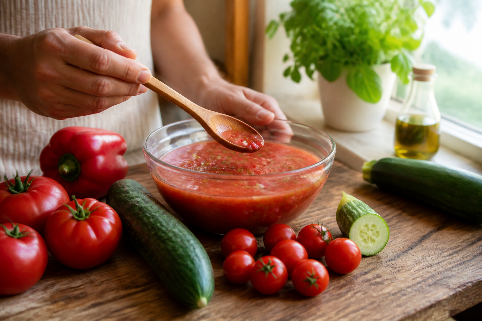 Gaspacho maison : les légumes à mixer pour une texture veloutée
