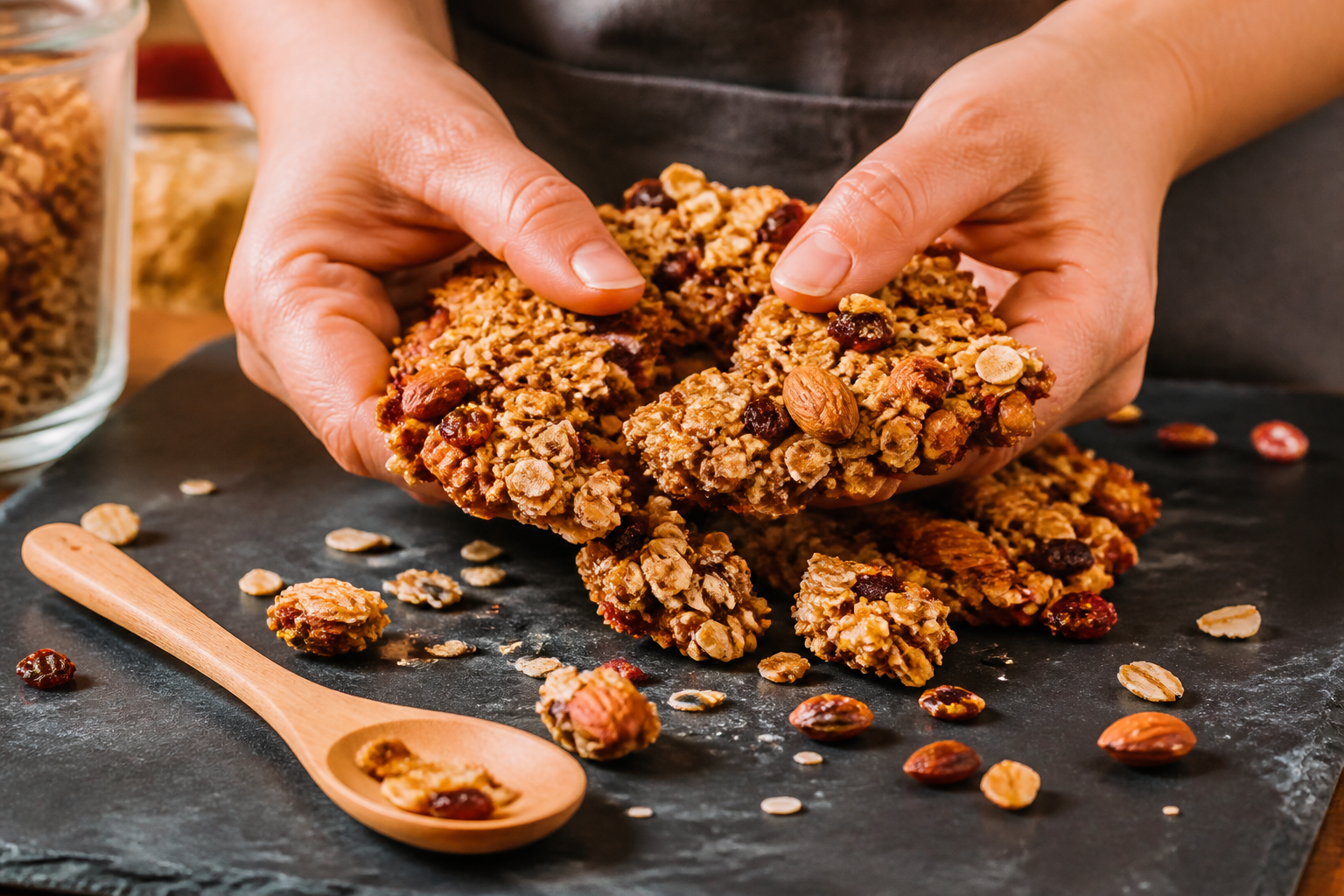 Granola maison croustillant : les bons dosages pour former des pépites