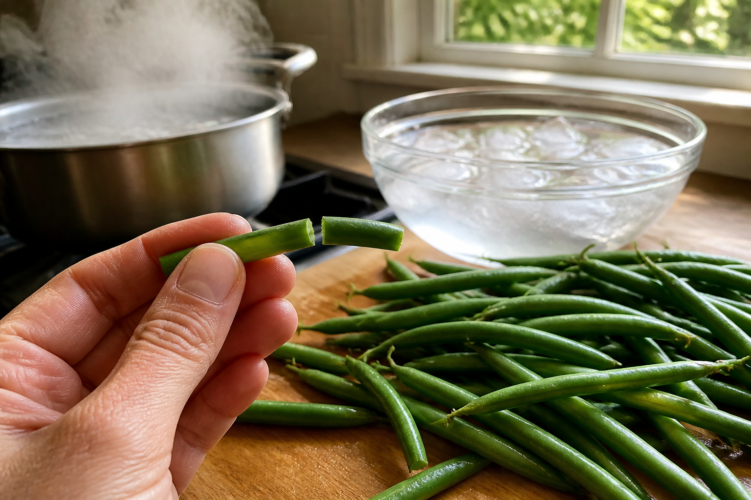 Haricots verts frais : cuisson et assaisonnement pour les garder croquants