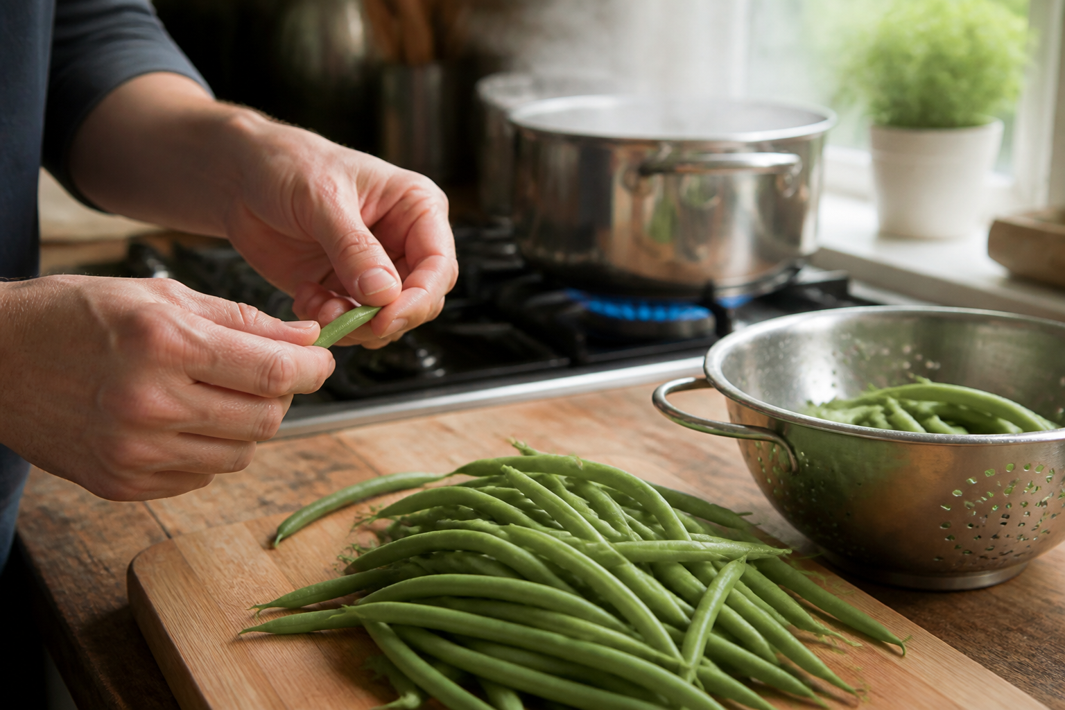 Haricots verts frais : cuisson et assaisonnement pour les garder croquants