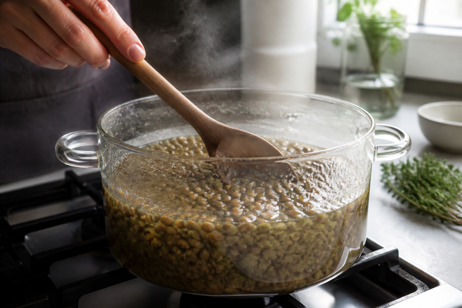 Lentilles vertes : le bon temps de cuisson sans les éclater