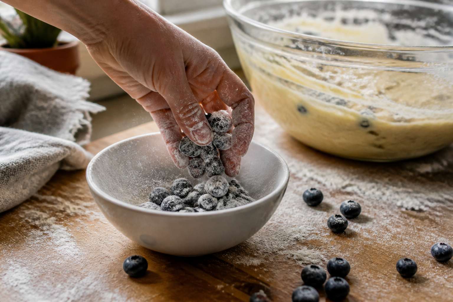 Muffins aux myrtilles : l’astuce pour éviter que les fruits tombent au fond