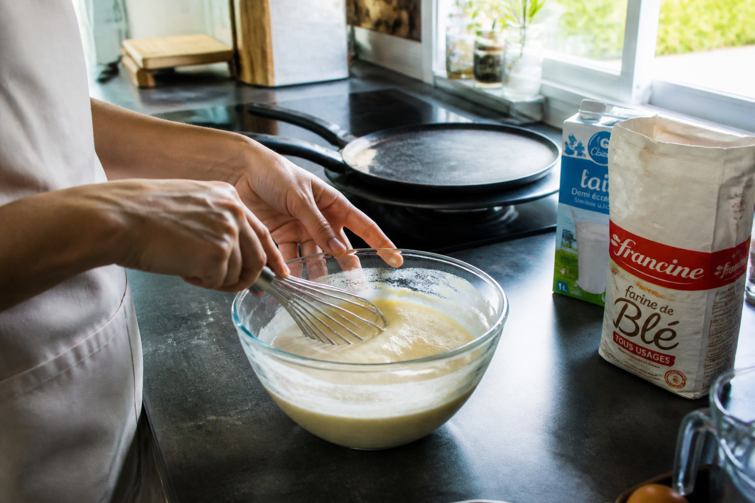 Pâte à crêpes sans repos : la recette rapide et sans grumeaux