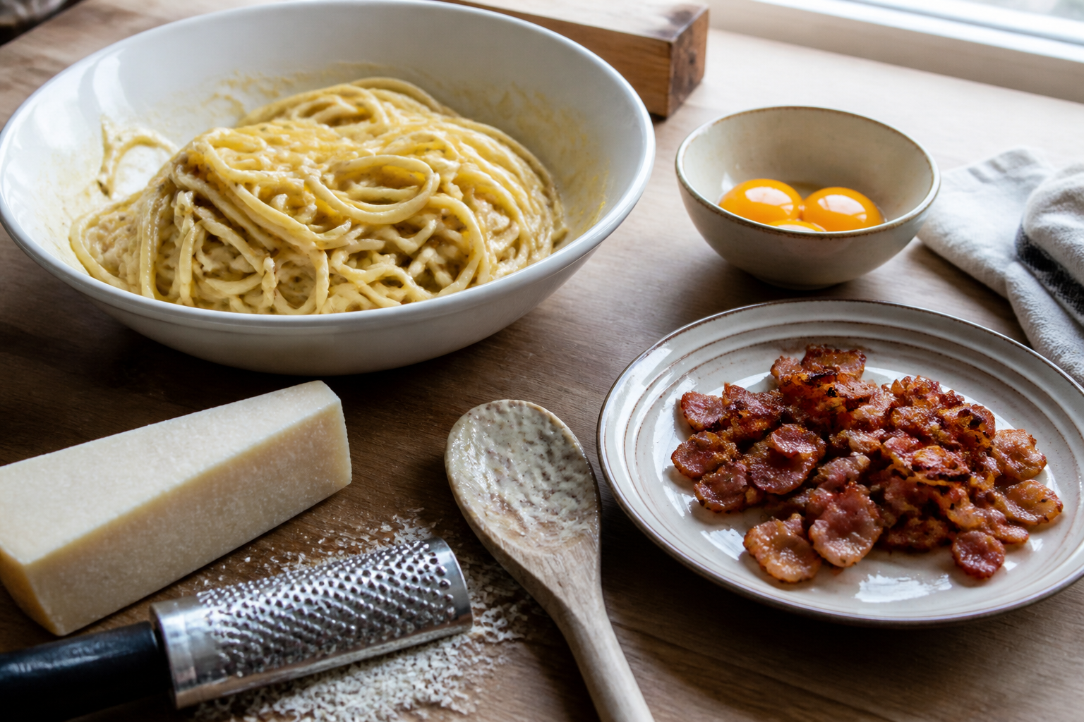Pâtes à la carbonara authentique : réussir la sauce sans crème