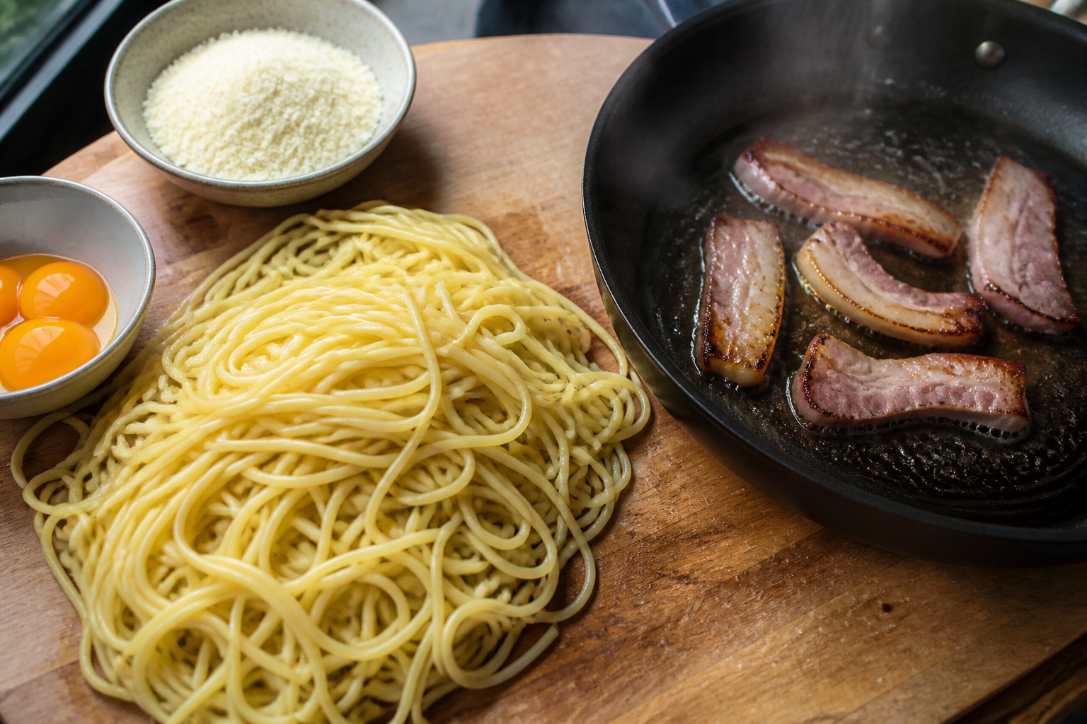 Pâtes à la carbonara authentique : réussir la sauce sans crème