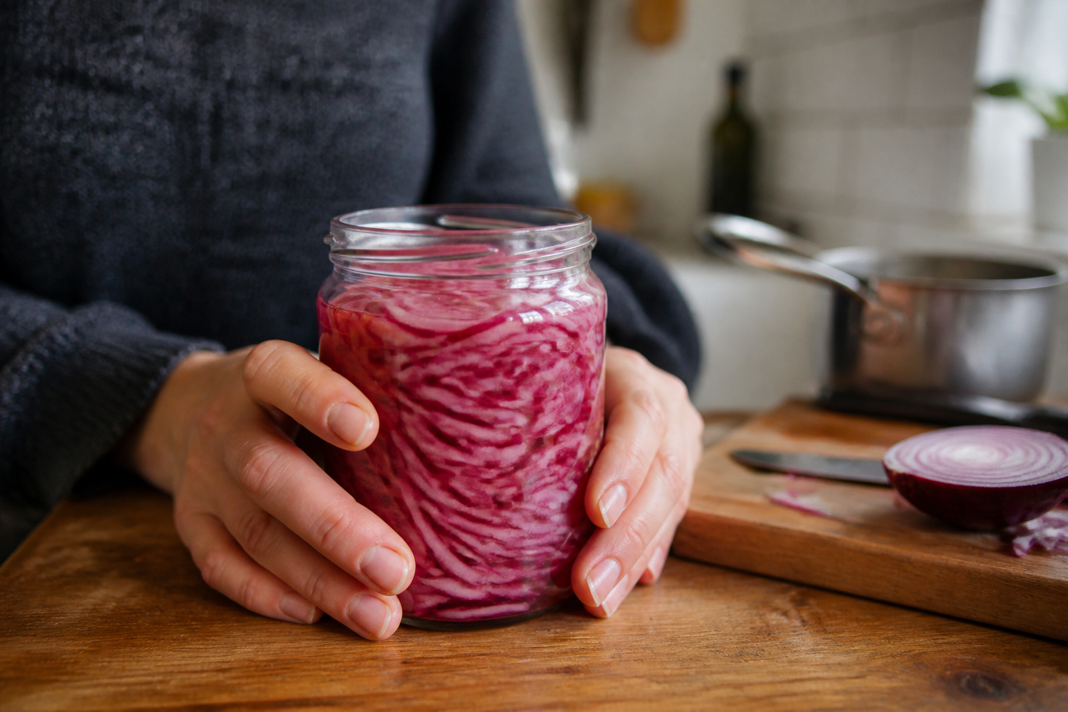 Pickles d’oignons rouges express : prêts en 30 minutes