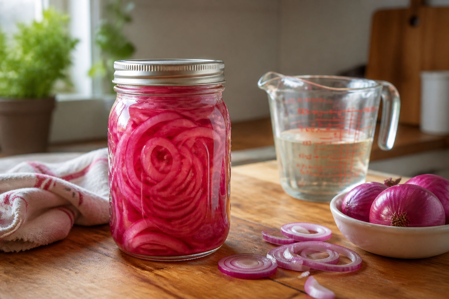 Pickles d’oignons rouges express : prêts en 30 minutes