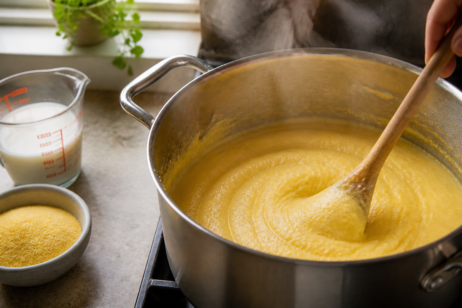 Polenta crémeuse : les bons dosages pour éviter les grumeaux