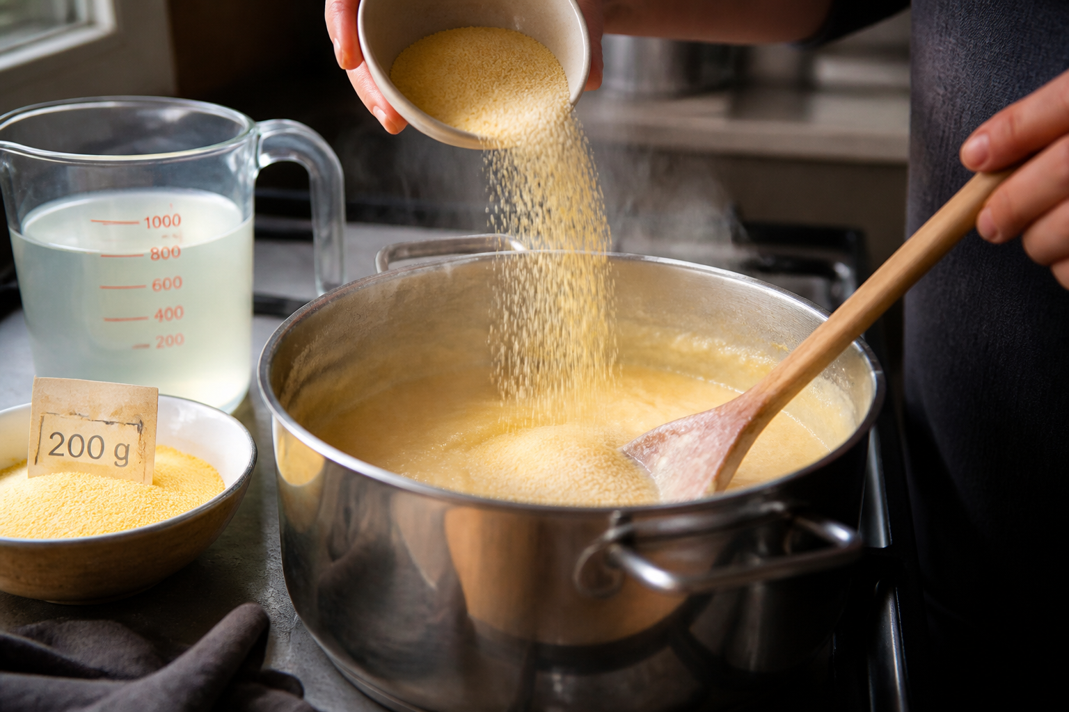 Polenta crémeuse : les bons dosages pour éviter les grumeaux