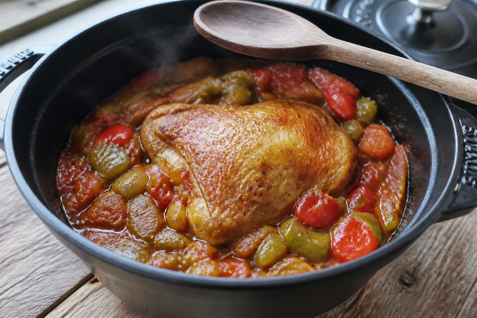 Poulet basquaise : réussir une sauce parfumée sans détremper la viande